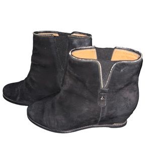 Stuart Weitzman Black Suede Booties